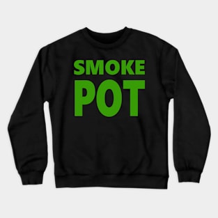 SMOKE POT - green vintage Crewneck Sweatshirt